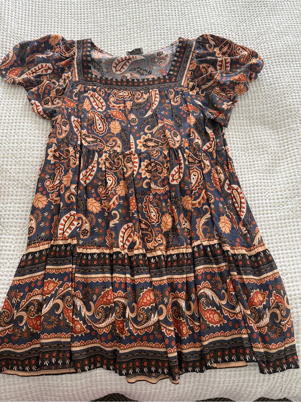 Aura Bohemian Paisley Tiered Dress